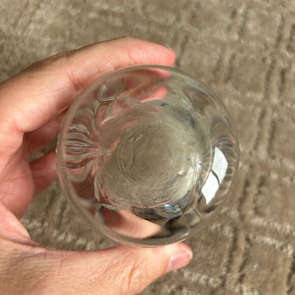 Wedgwood Majesty Pattern 7in Tall Clear Crystal Cut Floral Flower Bud Vase - Picture 7 of 8